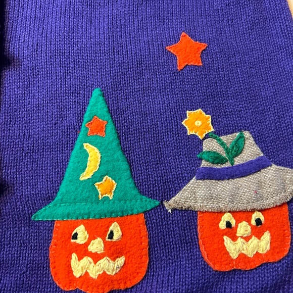 Halloween Pumpkin Sweater Vest - Purple - Picture 3 of 6